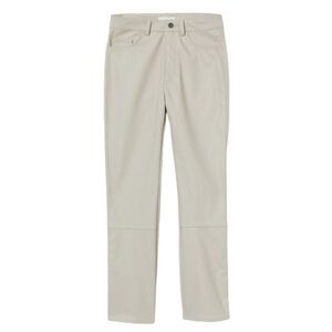 SZ12S H&M Faux Leather Straight Leg Cropped Pant Short Pleather